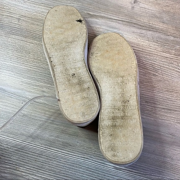 Olive satin lace up sneakers with chunky white soles size 40 Pull & Bear - Picture 9 of 13